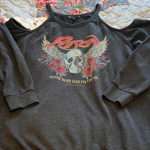 SOLD! Gray Cold Shoulder Sweatshirt